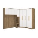 Ver imagem 2 de Quarto Modulado Kappesberg Adapt Nogueira/Branco 7 Peças 296cm x 210cm