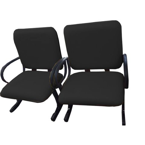 02 Cadeiras para Escritório até 250kg Preto
