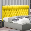 Ver imagem 2 de Cabeceira Tóquio 120 cm Suede Amarelo