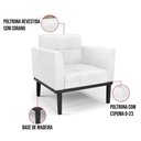 Ver imagem 7 de Poltrona Base de Madeira Fixa Preto Kit 2 Elisa Corano Branco D03 - D'Rossi