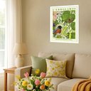 Ver imagem 2 de Quadro Decorativo William Morris Lerbolario Verde - 70x50cm:moldura Preta