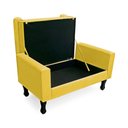 Ver imagem 4 de Kit Cabeceira Mirage + Calçadeira Baú Felix Solteiro 100cm Suede - Ecotec Decor:Amarelo