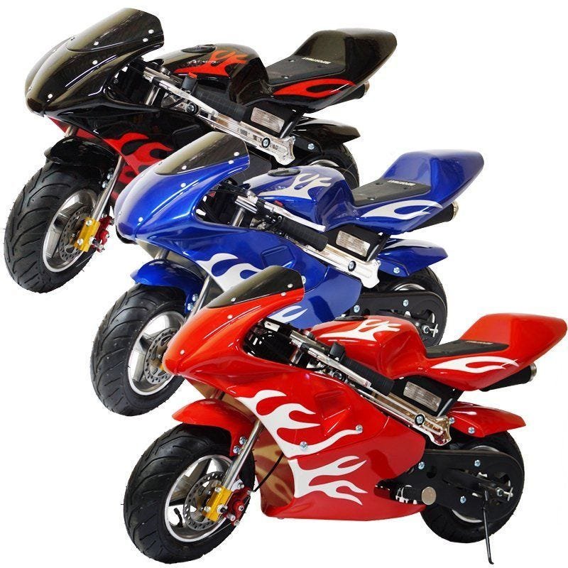 Mini Moto Infantil Gasolina 2 Tempos 49CC Speed Ninja GP Esportiva Pocket  Bike Importway WVPR-204 