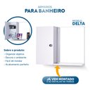 Ver imagem 3 de Espelho para Banheiro com Armário Delta - Vai Montado - Preto