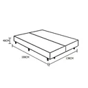Ver imagem 3 de Cama Box Casal Bipartido Principe Das Camas Sintético Preto 138x188x40