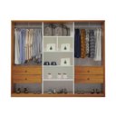 Ver imagem 4 de Guarda Roupa Casal Bugatti 6 Portas de Bater 4 Gavetas MDF com LED Amadeirado Bom Pastor Móveis