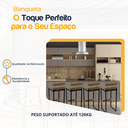 Ver imagem 3 de Kit 4 Banquetas Quadrada Junco Cappuccino para Balcão Ilha Cozinha Área Gourmet Bancada Piscina Bar