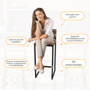 Ver imagem 4 de Kit 4 Banquetas Quadrada Junco Cappuccino para Balcão Ilha Cozinha Área Gourmet Bancada Piscina Bar