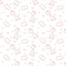 Papel de Parede Infantil Girafa e Hipopótamo Rosa 2,70x0,57m - 1