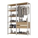 Ver imagem 2 de Guarda-roupas Closet Modulado 135cm 2 Peças com 2 Gavetas e Cabideiro Multimóveis Mp4320