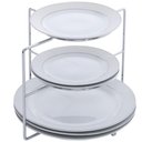 Ver imagem 2 de 5 Suportes para Pratos Organizador Divisor 3 Níveis Cromados Cozinha Despensa Armário