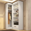 Ver imagem 1 de Closet Modulado de Canto 3 Peças 2 Gavetas Smart Plus Espresso Moveis