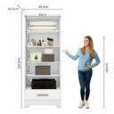 Ver imagem 4 de Closet Modulado de Canto 3 Peças 2 Gavetas Smart Plus Espresso Moveis