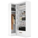 Ver imagem 3 de Closet Modulado de Canto 3 Peças 2 Gavetas Smart Plus Espresso Moveis