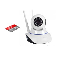 Câmera sem Fio Visão Noturna Wifi IP HD Audio Sd32 - 1