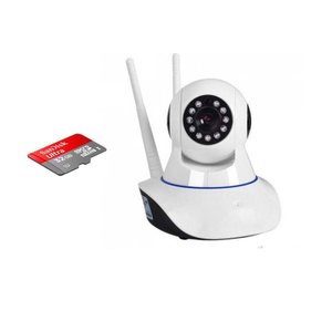 Câmera sem Fio Visão Noturna Wifi IP HD Audio Sd32
