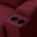 Ver imagem 6 de Sofá 3 Lugares Retrátil Reclinável para Sala 245cm Malfati F04 Veludo Vermelho - Lyam Decor