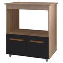 Ver imagem 1 de Balcao Multiuso Forno 2p 75 Cm Angela Savana Preto Mobbs