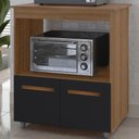 Ver imagem 2 de Balcao Multiuso Forno 2p 75 Cm Angela Savana Preto Mobbs