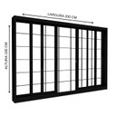 Ver imagem 3 de Janela de Aço de Correr Central 4 Folhas com Grade Quadrada e Fecho Embutido