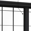 Ver imagem 4 de Janela de Aço de Correr Central 4 Folhas com Grade Quadrada e Fecho Embutido