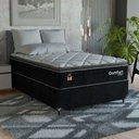 Ver imagem 1 de Cama Box Viúva + Colchão Comfort Class Pillow Top 128x188 Preto/suede Preto