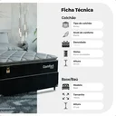 Ver imagem 3 de Cama Box Viúva + Colchão Comfort Class Pillow Top 128x188 Preto/suede Preto