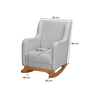 Poltrona de Amamentação com Balanço com Puff Aquila Linho Ds Home - 6