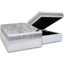 Ver imagem 1 de Cama Box Baú Casal: Colchão Molas Pocket Ensacadas Castor Super Luxo Látex Plush + Base Crc
