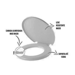 ASSENTO OVAL ALMOFADADO SUAVIT CINZA CONV. PP TIGRE  - 4