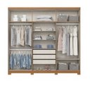 Ver imagem 2 de Guarda-Roupa Casal com Espelho Henn New Jade 6 Portas 3 Gavetas Cinamomo/Off
