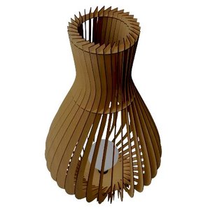 Abajur Grande de Chão ALEXANDRIA -:Marrom