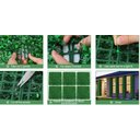 Ver imagem 2 de Kit 25 Placas Tapete Artificial Grande Mural De Parede Grama Sintética Jardim Vertical 40x60cm