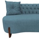 Ver imagem 5 de Sofá 2 Lugares Orgânico Curvo Tókio 150cm Linho Azul
