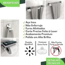 Ver imagem 2 de Kit Acessórios para Banheiro Inox com Ventosa 4 Peças Elg