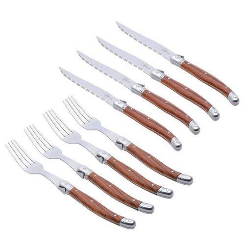 Jogo garfos e facas 08 peças aço inox bon gourmet | MadeiraMadeira