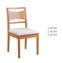 Ver imagem 7 de Conjunto de 2 Cadeiras Mobile - Madeira Maciça Encosto Laminado com Detalhe Central - Távoli Decor
