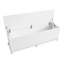 Ver imagem 1 de Bau Recamier Organizador com Rodinhas para Quarto Mobihome Móveis Bau Banco Bau para Quarto Casal Ba