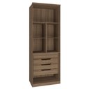 Ver imagem 2 de Guarda Roupa Modulado 02 Portas com Colmeia 245cm Altura Setiba - Carvalho/Palha
