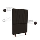 Ver imagem 3 de Cabeceira Estofada Solteiro Belgica 90cm Suede Marrom