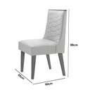 Ver imagem 4 de Mesa de Jantar Evora 120cm Mdf Canto Copo e 4 Cadeiras Safira