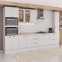 Ver imagem 1 de Cozinha Completa com Balcão Milla Luna 13 Portas MDF Branco Móveis Carraro