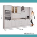 Ver imagem 6 de Cozinha Completa com Balcão Milla Luna 13 Portas MDF Branco Móveis Carraro