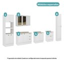 Ver imagem 7 de Cozinha Completa com Balcão Milla Luna 13 Portas MDF Branco Móveis Carraro