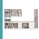 Ver imagem 5 de Cozinha Completa com Balcão Milla Luna 13 Portas MDF Branco Móveis Carraro