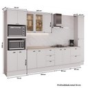 Ver imagem 2 de Cozinha Completa com Balcão Milla Luna 13 Portas MDF Branco Móveis Carraro