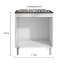 Ver imagem 2 de Balcão Cooktop Andréia Branco C/tampo - Ajl Móveis