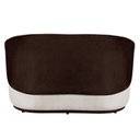 Ver imagem 3 de Namoradeira Beatriz 130cm Boucle com Tecido Calacata: Bege / Marrom