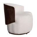 Ver imagem 2 de Namoradeira Beatriz 130cm Boucle com Tecido Calacata: Bege / Marrom