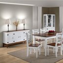 Ver imagem 2 de Conjunto Sala de Jantar e Cozinha Com 6 Cadeiras Madeira Maciça BRANCO